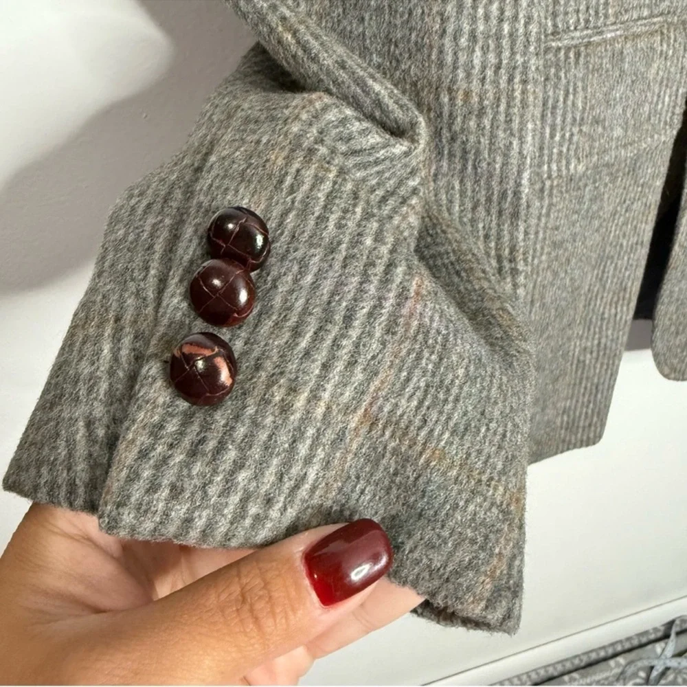 Stafford‎ Executive Men's Size 44 Kent Lambs Wool/ Camel Gray Sport Coat